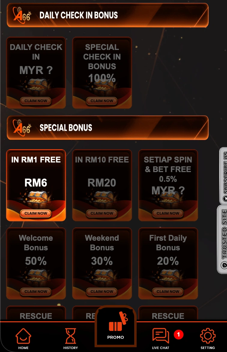 Daily/Weekly Promos